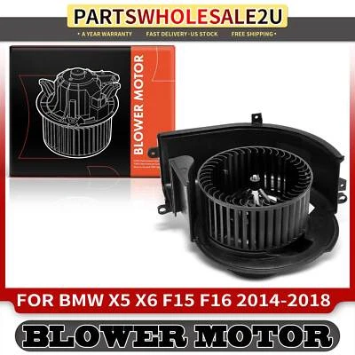 HVAC Heater Blower Motor w/ Fan Cage for BMW X5 2014 2016 2017 2018 X6 2015-2019 - Image 1 of 4
