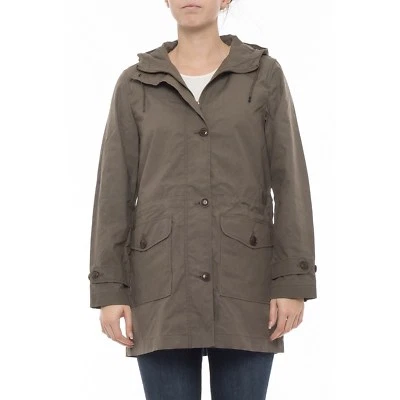 FILSON Women's Dry Waxed Cotton Water Repellent Field Parka Jacket - MADE IN USA - Image 1 of 2