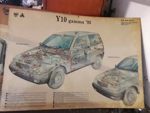 Tabella Bifacciale Autobianchi Y10 ubicazione cablaggio e impianto elettrico - Imagen 1 de 2