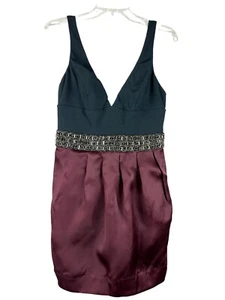 Maria Bianca Nero Babydoll 90’s Hoco Beaded Dress Romantic Sz M - Picture 1 of 6