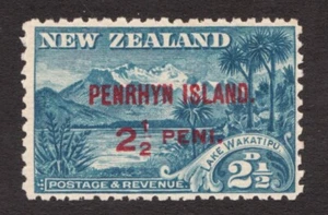 1902 Penrhyn Island Sc# 8 - 2½p (carmine) N.Z. Lake Wakatipu - MNG Cv$17.50 - Picture 1 of 1