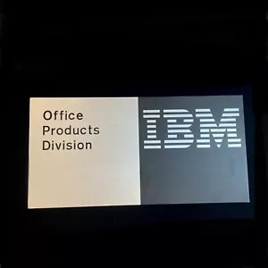 Super Rare 80s IBM Office Products Division Orig. Wall Mount Metal Sign 36”X 18” - Picture 1 of 7