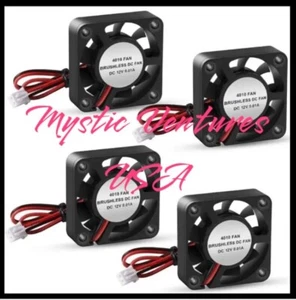 4 Pack 40 x 40 x 10 mm 12V DC 2-Pin Brushless Cooling Fans USA Stock - Afbeelding 1 van 1