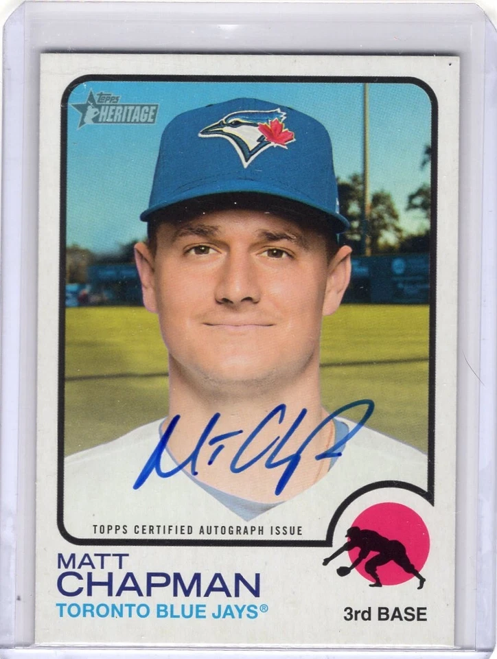 2022 Topps Heritage MATT CHAPMAN Real One AUTOGRAPH Auto #ROA-MC - Image 1 of 1