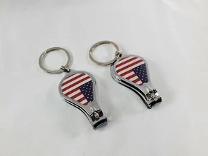 United States Flag Keychain, Neil Care 2 Pack Keychain Personal Care - Picture 1 of 8