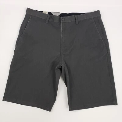 Volcom FRICKIN MODERN STRETCH Mens 36 Heathered Gray Cotton Chino Shorts - Image 1 of 4
