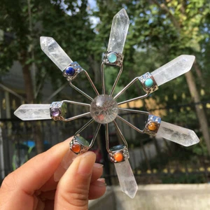Natural Crystal Quartz Gem Stone Pyramid Healing Chakra Energy Generator - Picture 1 of 29