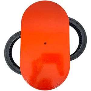15" Oval Air Cleaner Kit, ORANGE Powder Coat - Ansen USA - Picture 1 of 2