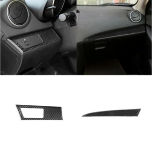 2pcs Carbon Fiber Car Interior Front Dashboard Cover For Mazda 3 2010-2013 - Picture 1 of 12