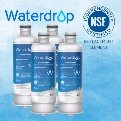 WATERDORP Waterdrop Refrigerator Water Filter, Replacement For Samsung DA97-17376B, (4)
