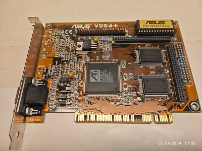 PCI VGA Video Card ASUS PCI-V264+ Rev 1.2 (3D Rage II) 2 MB SGRAM - Image 1 of 4