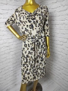 Blugirl by Blumarine Vintage Y2K Dress Embroidery Leopard Print 3\4 Sleeve M - Picture 1 of 12