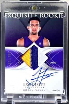 Jordan Farmar 2006-07 Exquisite Collection RC Rookie Patch Auto /225 Lakers RPA - Image 1 of 2