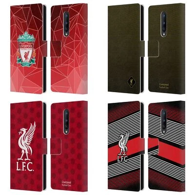 LIVERPOOL FC LFC CREST & LIVERBIRD 2 PU LEATHER BOOK CASE FOR ONEPLUS PHONES - Image 1 of 4