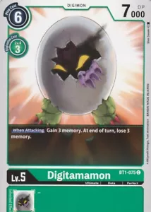 2020 BANDAI DIGIMON CARD GAME - DIGITAMAMON BT1 075 C - Picture 1 of 2