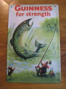 Blechschild Guinness for strength Angler 20*30 cm - Bild 1 von 2
