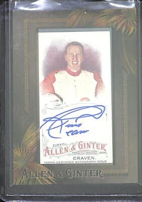 2016 Topps Allen and Ginter Mini Framed Autograph #AGA-Ricky Craven - Image 1 of 2