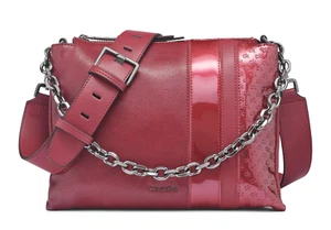 Calvin Klein Rain Triple Compartment Chain Crossbody Cabernet One Size Neu mit Etikett NEU - Bild 1 von 5