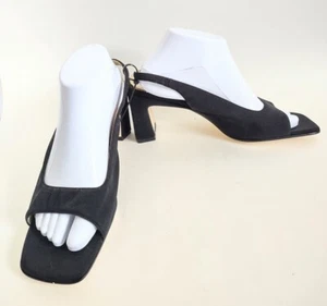 Nwt 90's Y2K Sam & Libby Block Heel Squared Open Toe Slingback Sandals Size 10 - Picture 1 of 8