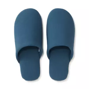 Ciabatte Muji Waffle Weave colore blu nuove 2025 dal Giappone - Foto 1 di 7