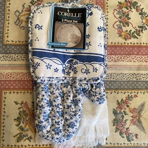Corelle Provencial Blue Coordinates Kitchen Towel Set New Still Hooked Together - Picture 1 of 2
