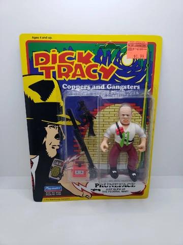 Dick Tracy Coppers & Gangsters Pruneface Figure Playmates 1990 Vintage MOC Cover