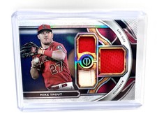 2023 TOPPS TRIBUTE MIKE TROUT TRIPLE GAME USED Relic  /199 LOS ANGELES ANGELS