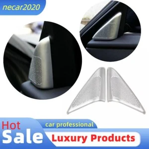 Silver Aluminum Alloy Speaker Mesh Tweeter Decorate Cover For Range Rover Velar - Picture 1 of 10