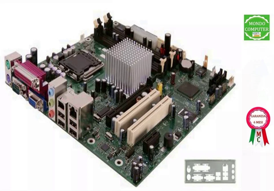 SCHEDA MADRE SOCKET 775 INTEL D915 GUX + MASCHERINA POSTERIORE (BACK PANEL) - Immagine 1 di 1