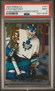1994 Pinnacle Team Pinnacle Felix Potvin Patrick Roy #TP1 Rare PSA 9 POP 3! - Picture 1 of 4