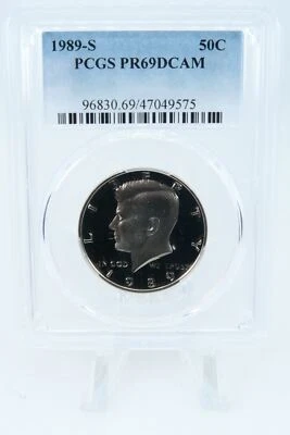 1989-S PCGS PR69DCAM Kennedy Half Dollar Proof 50C *Toning Spot - Image 1 of 2