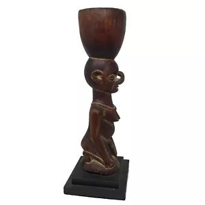 Yaka Bayaka Figure Divination Sculpture Statue Bowl Fine African Art 12” Tribal - Picture 1 of 12