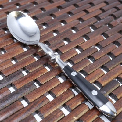 Cucharadita Williams-Sonoma CAFE NEGRA acero inoxidable 18/8 remaches cubiertos cubiertos Foto 1 de 4