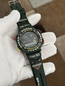 Rare Vintage Citizen Q&Q Racing Men’s Digital Chronograph Sports Watch JDM 1990s - Picture 1 of 9