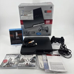 CONSOLA SONY PLAYSTATION 3 PS3 SLIM 320GB CIB COMPLETA EN CAJA-PROBADA-GRAN FORMA - Imagen 1 de 18