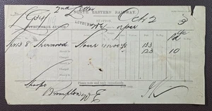 1873 North Eastern Railway Leyburn to Brompton Overcharge Advice - Picture 1 of 1