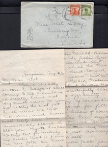 CHINA Junghsien 1915 Cover with Letter to Cannington Canada - Picture 1 of 2
