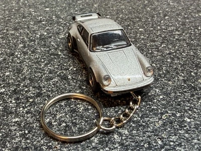 Fits 1975 Porsche 911 930 Turbo Keychain Silver Hot Wheels Matchbox - Image 1 of 4