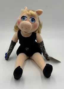 Muñeca de peluche Miss Piggy de colección guantes de leopardo etiqueta de aplausos Jim Henson Muppet - Imagen 1 de 8