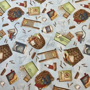 1.75 yd - Linda Spivey Elizabeth's Studio Patt# 1708 - Cotton Fabric - Laundry - Picture 1 of 8
