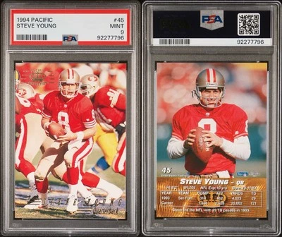 1994 Pacific #45 Steve Young PSA 9  - Image 1 of 3