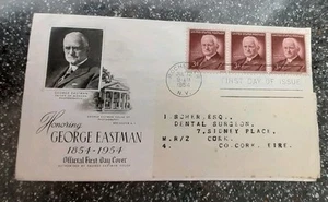 GEORGE EASTMAN USA OFFICIAL FIRST DAY COVER 1954 KODAK PHOTOGRAPHY - Picture 1 of 4