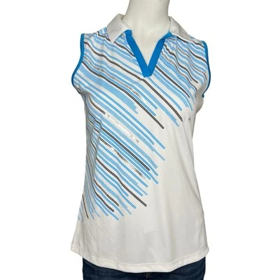 Camisa polo de golf para mujer IZOD cuello en V sin mangas genial FX Performx talla S nueva con etiquetas Foto 1 de 4