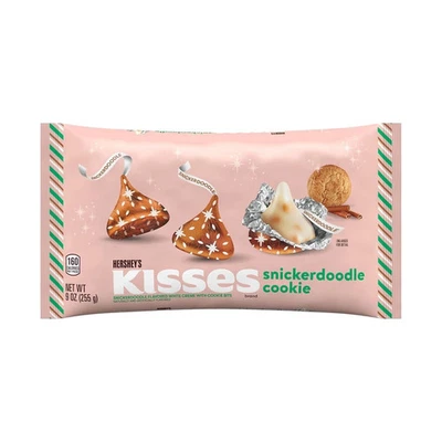 Hershey's Kisses 9 oz. SNICKERDOODLE COOKIE Bits White Chocolate ** BB 9/2026 ** - Image 1 of 3