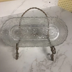 Clear Indiana Glass Tiara Oblong Scalloped Sandwich Tray Celery Relish 10” Long - Picture 1 of 7