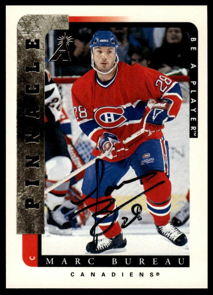 1996-97 Pinnacle Be a Player #82 Marc Bureau Autographs - Image 1 of 2
