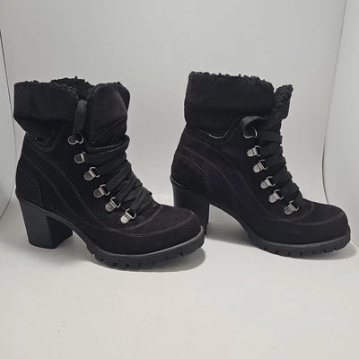 Женские Jelly Pop боя загрузки Sz 7,5 Leal черный бедствия кружева высоты лодыжки 3» каблук - Изображение 1 из 4