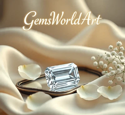 3 карата | Натуральный сертифицированный AAA+ бриллиант белого цвета огранки изумруд класса D VVS1 + 🎁 - Изображение 1 из 4