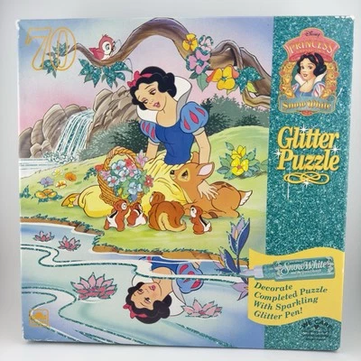 Vtg Disney Snow White Glitter Puzzle 70 Piece Princess NIP Sealed Princess - Image 1 of 4