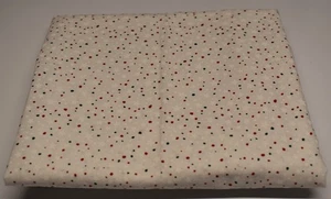 1 yard + 29" VINTAGE FABRIC TRADITIONS low volume WHITE GREEN RED STARS washed - Picture 1 of 3